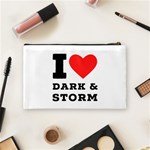 I love dark and storm Cosmetic Bag (Medium) Back