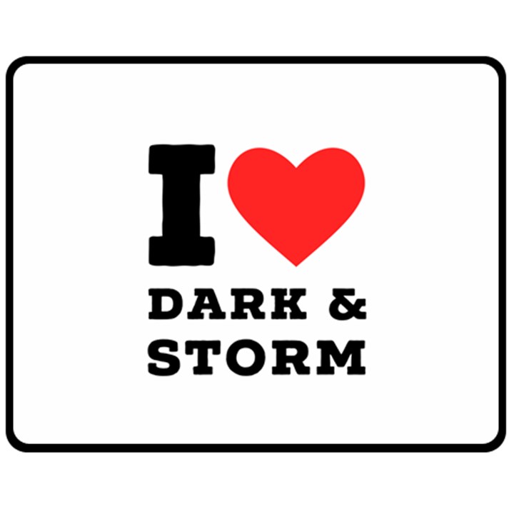 I love dark and storm Fleece Blanket (Medium)