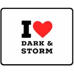 I love dark and storm Two Sides Fleece Blanket (Medium) 58.8 x47.4  Blanket Front