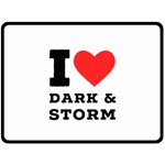 I love dark and storm Two Sides Fleece Blanket (Large) 80 x60  Blanket Front