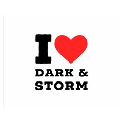 I Love Dark And Storm Two Sides Premium Plush Fleece Blanket (medium) by ilovewhateva