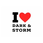 I love dark and storm Two Sides Premium Plush Fleece Blanket (Extra Small) 40 x30  Blanket Back