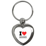 I love marijuana brownie Key Chain (Heart) Front