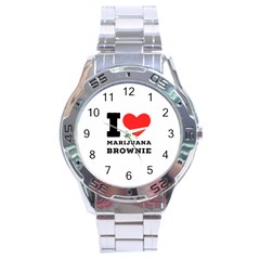 I Love Marijuana Brownie Stainless Steel Analogue Watch by ilovewhateva