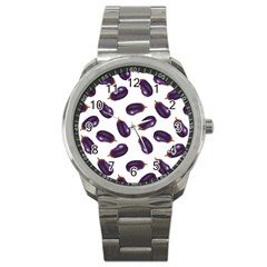 Eggplant Sport Metal Watch by SychEva