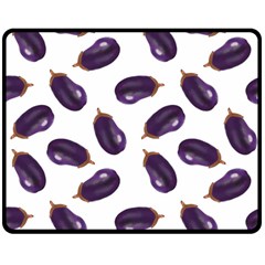 Eggplant Two Sides Fleece Blanket (medium) by SychEva