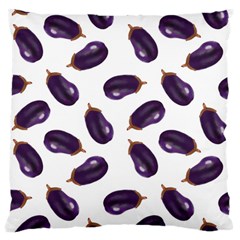 Eggplant Large Premium Plush Fleece Cushion Case (one Side) by SychEva