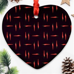 Hot Peppers Ornament (heart) by SychEva