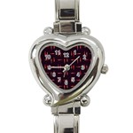 Hot Peppers Heart Italian Charm Watch Front