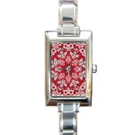 Traditional Cherry blossom  Rectangle Italian Charm Watch Front