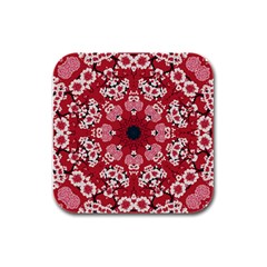 Traditional Cherry Blossom  Rubber Square Coaster (4 Pack) by Kiyoshi88