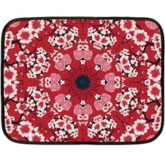 Traditional Cherry Blossom  Two Sides Fleece Blanket (mini) by Kiyoshi88