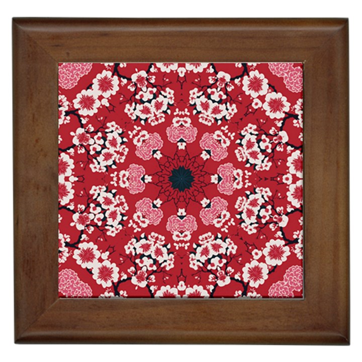 Traditional Cherry blossom  Framed Tile