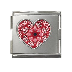 Traditional Cherry Blossom  Mega Link Heart Italian Charm (18mm) by Kiyoshi88