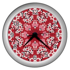 Traditional Cherry Blossom  Wall Clock (silver) by Kiyoshi88