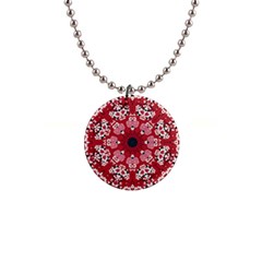 Traditional Cherry Blossom  1  Button Necklace by Kiyoshi88