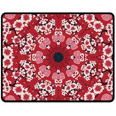 Traditional Cherry Blossom  Two Sides Fleece Blanket (medium) by Kiyoshi88