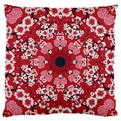 Traditional Cherry Blossom  Large Premium Plush Fleece Cushion Case (one Side) by Kiyoshi88