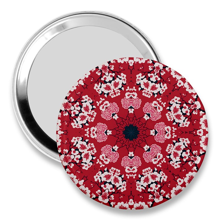 Traditional Cherry blossom  3  Handbag Mirrors