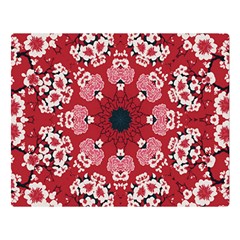 Traditional Cherry Blossom  Two Sides Premium Plush Fleece Blanket (large) by Kiyoshi88