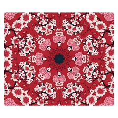 Traditional Cherry Blossom  Two Sides Premium Plush Fleece Blanket (small) by Kiyoshi88