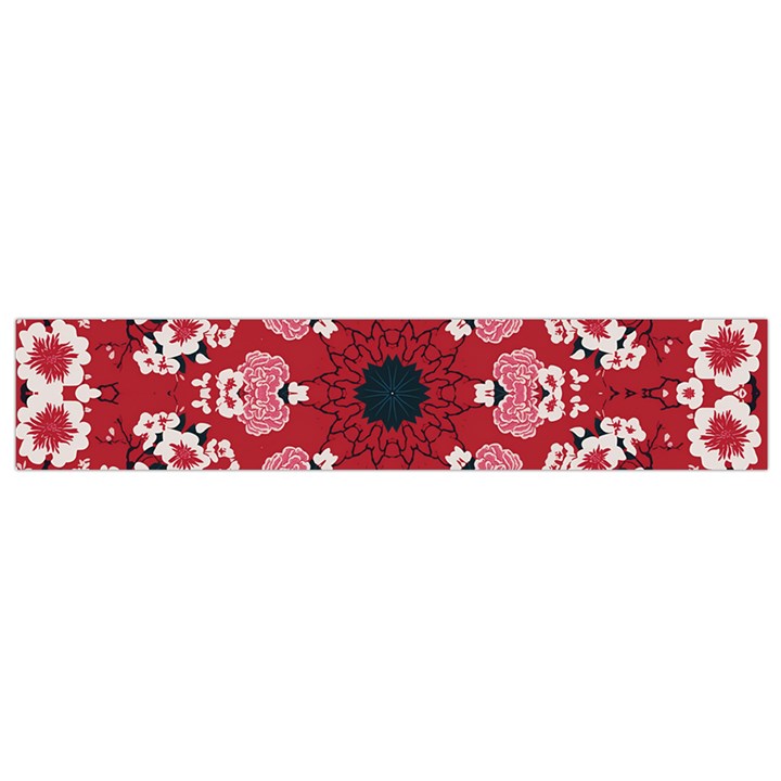 Traditional Cherry blossom  Small Premium Plush Fleece Scarf