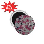 Traditional cherry blossom on a gray background 1.75  Magnets (100 pack)  Front