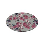 Traditional cherry blossom on a gray background Sticker (Oval) Front