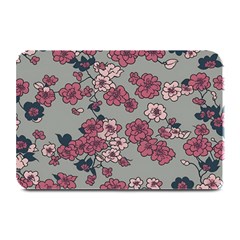 Traditional Cherry Blossom On A Gray Background Plate Mats by Kiyoshi88