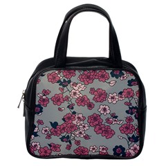 Traditional Cherry Blossom On A Gray Background Classic Handbag (one Side)