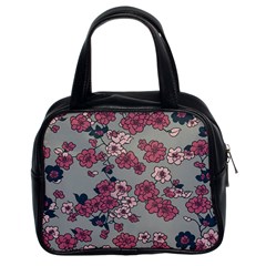 Traditional Cherry Blossom On A Gray Background Classic Handbag (two Sides) by Kiyoshi88