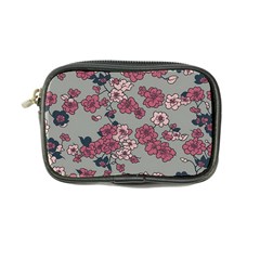 Traditional Cherry Blossom On A Gray Background Coin Purse by Kiyoshi88