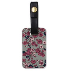 Traditional Cherry Blossom On A Gray Background Luggage Tag (one Side) by Kiyoshi88