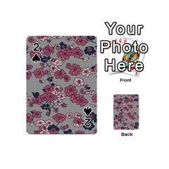 Traditional Cherry Blossom On A Gray Background Playing Cards 54 Designs (mini) by Kiyoshi88