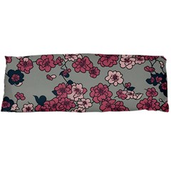 Traditional Cherry Blossom On A Gray Background Body Pillow Case Dakimakura (two Sides) by Kiyoshi88