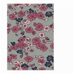 Traditional cherry blossom on a gray background Large Garden Flag (Two Sides) Front