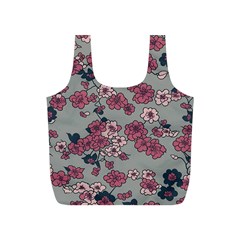 Traditional Cherry Blossom On A Gray Background Full Print Recycle Bag (s) by Kiyoshi88