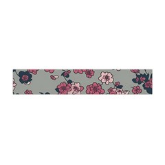 Traditional Cherry Blossom On A Gray Background Premium Plush Fleece Scarf (mini)