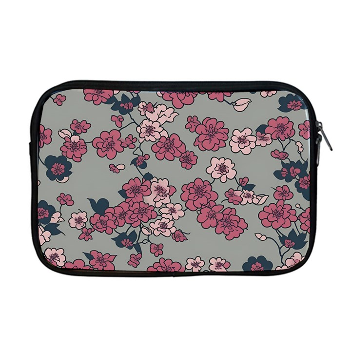 Traditional cherry blossom on a gray background Apple MacBook Pro 17  Zipper Case