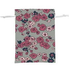 Traditional Cherry Blossom On A Gray Background Lightweight Drawstring Pouch (xl) by Kiyoshi88