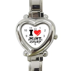 I Love Mint Julep Heart Italian Charm Watch by ilovewhateva