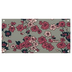 Traditional Cherry Blossom On A Gray Background Banner And Sign 4  X 2  by Kiyoshi88