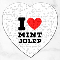 I Love Mint Julep Jigsaw Puzzle (heart) by ilovewhateva