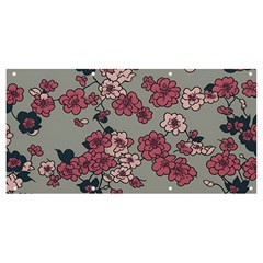 Traditional Cherry Blossom On A Gray Background Banner And Sign 8  X 4  by Kiyoshi88