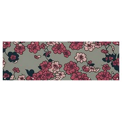 Traditional Cherry Blossom On A Gray Background Banner And Sign 12  X 4  by Kiyoshi88