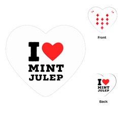 I Love Mint Julep Playing Cards Single Design (heart) by ilovewhateva