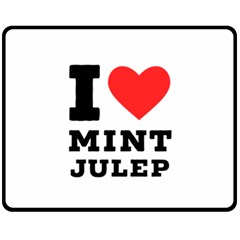 I Love Mint Julep Fleece Blanket (medium) by ilovewhateva