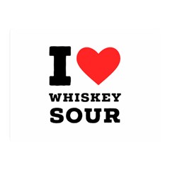 I Love Whiskey Sour Two Sides Premium Plush Fleece Blanket (mini) by ilovewhateva