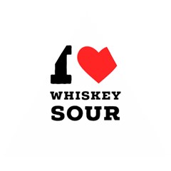 I Love Whiskey Sour Wooden Puzzle Triangle by ilovewhateva