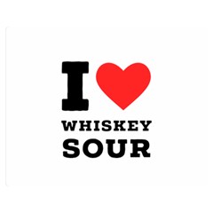 I Love Whiskey Sour Premium Plush Fleece Blanket (medium) by ilovewhateva